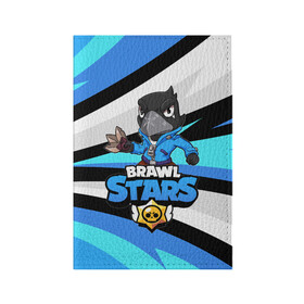 Обложка для паспорта матовая кожа с принтом BRAWL STARS CROW в Екатеринбурге, натуральная матовая кожа | размер 19,3 х 13,7 см; прозрачные пластиковые крепления | 8 bit | 8 бит | bibi | brawl stars | crow | el brown | leon | leon shark | max | mr.p | sally leon | shark | stars | virus | werewolf | акула | биби | вирус | ворон | леон | оборотень | пингвин