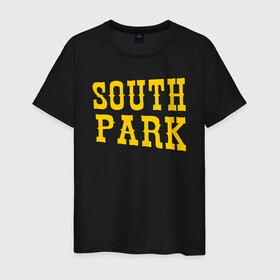 Мужская футболка хлопок с принтом SOUTH PARK. в Екатеринбурге, 100% хлопок | прямой крой, круглый вырез горловины, длина до линии бедер, слегка спущенное плечо. | south park | американская культура | американский мультсериал | колорадо | пародия | саус парк | саут парк | черный юмор | четыре мальчика | шоу | южный парк
