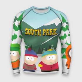 Мужской рашгард 3D с принтом ЮЖНЫЙ ПАРК | SOUTH PARK (Z) в Екатеринбурге,  |  | kenny | south park | кенни | мультфильмы | южный парк