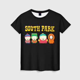 Женская футболка 3D с принтом South Park. в Екатеринбурге, 100% полиэфир ( синтетическое хлопкоподобное полотно) | прямой крой, круглый вырез горловины, длина до линии бедер | south park | американская культура | американский мультсериал | колорадо | пародия | саус парк | саут парк | черный юмор | четыре мальчика | шоу | южный парк