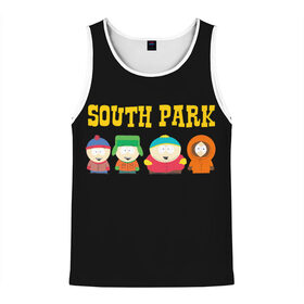 Мужская майка 3D с принтом South Park в Екатеринбурге, 100% полиэстер | круглая горловина, приталенный силуэт, длина до линии бедра. Пройма и горловина окантованы тонкой бейкой | south park | американская культура | американский мультсериал | колорадо | пародия | саус парк | саут парк | черный юмор | четыре мальчика | шоу | южный парк