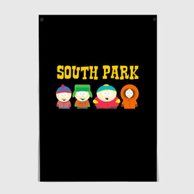 Постер с принтом South Park. в Екатеринбурге, 100% бумага
 | бумага, плотность 150 мг. Матовая, но за счет высокого коэффициента гладкости имеет небольшой блеск и дает на свету блики, но в отличии от глянцевой бумаги не покрыта лаком | south park | американская культура | американский мультсериал | колорадо | пародия | саус парк | саут парк | черный юмор | четыре мальчика | шоу | южный парк