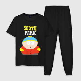 Мужская пижама хлопок с принтом SOUTH PARK. в Екатеринбурге, 100% хлопок | брюки и футболка прямого кроя, без карманов, на брюках мягкая резинка на поясе и по низу штанин
 | south park | американская культура | американский мультсериал | колорадо | пародия | саус парк | саут парк | черный юмор | четыре мальчика | шоу | южный парк