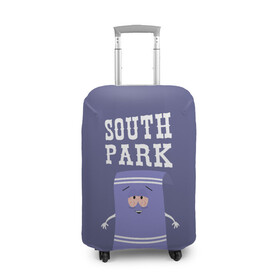 Чехол для чемодана 3D с принтом South Park Полотенчико в Екатеринбурге, 86% полиэфир, 14% спандекс | двустороннее нанесение принта, прорези для ручек и колес | south park | баттерс | кайл | кени | кеннет | кенни | мультик | саус парк | стэнли | эрик | южный парк