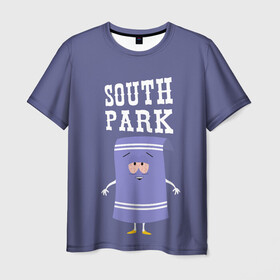 Мужская футболка 3D с принтом South Park Полотенчико в Екатеринбурге, 100% полиэфир | прямой крой, круглый вырез горловины, длина до линии бедер | south park | баттерс | кайл | кени | кеннет | кенни | мультик | саус парк | стэнли | эрик | южный парк
