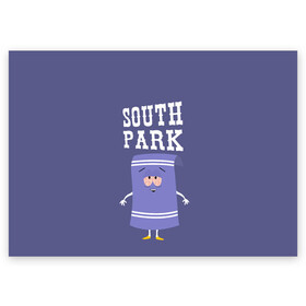Поздравительная открытка с принтом South Park Полотенчико в Екатеринбурге, 100% бумага | плотность бумаги 280 г/м2, матовая, на обратной стороне линовка и место для марки
 | Тематика изображения на принте: south park | баттерс | кайл | кени | кеннет | кенни | мультик | саус парк | стэнли | эрик | южный парк