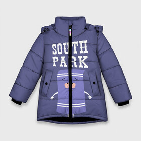 Зимняя куртка для девочек 3D с принтом South Park Полотенчико в Екатеринбурге, ткань верха — 100% полиэстер; подклад — 100% полиэстер, утеплитель — 100% полиэстер. | длина ниже бедра, удлиненная спинка, воротник стойка и отстегивающийся капюшон. Есть боковые карманы с листочкой на кнопках, утяжки по низу изделия и внутренний карман на молнии. 

Предусмотрены светоотражающий принт на спинке, радужный светоотражающий элемент на пуллере молнии и на резинке для утяжки. | south park | баттерс | кайл | кени | кеннет | кенни | мультик | саус парк | стэнли | эрик | южный парк