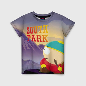 Детская футболка 3D с принтом South Park Картмен в Екатеринбурге, 100% гипоаллергенный полиэфир | прямой крой, круглый вырез горловины, длина до линии бедер, чуть спущенное плечо, ткань немного тянется | south park | баттерс | кайл | картмен | кени | кеннет | кенни | мультик | саус парк | стэнли | эрик | южный парк