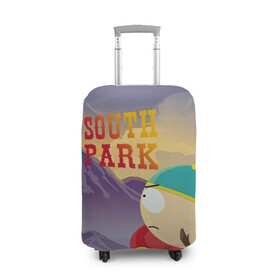 Чехол для чемодана 3D с принтом South Park Картмен в Екатеринбурге, 86% полиэфир, 14% спандекс | двустороннее нанесение принта, прорези для ручек и колес | south park | баттерс | кайл | картмен | кени | кеннет | кенни | мультик | саус парк | стэнли | эрик | южный парк