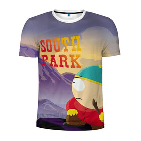 Мужская футболка 3D спортивная с принтом South Park Картмен в Екатеринбурге, 100% полиэстер с улучшенными характеристиками | приталенный силуэт, круглая горловина, широкие плечи, сужается к линии бедра | south park | баттерс | кайл | картмен | кени | кеннет | кенни | мультик | саус парк | стэнли | эрик | южный парк