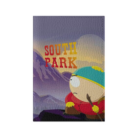 Обложка для паспорта матовая кожа с принтом South Park Картмен в Екатеринбурге, натуральная матовая кожа | размер 19,3 х 13,7 см; прозрачные пластиковые крепления | south park | баттерс | кайл | картмен | кени | кеннет | кенни | мультик | саус парк | стэнли | эрик | южный парк