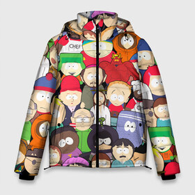 Мужская зимняя куртка 3D с принтом South Park персонажи в Екатеринбурге, верх — 100% полиэстер; подкладка — 100% полиэстер; утеплитель — 100% полиэстер | длина ниже бедра, свободный силуэт Оверсайз. Есть воротник-стойка, отстегивающийся капюшон и ветрозащитная планка. 

Боковые карманы с листочкой на кнопках и внутренний карман на молнии. | Тематика изображения на принте: park | south | south park | брофловски | герои | кайл | картман | кени | марж | они убили кени | парк | персонажи | ренди | рэнди | сволочи | стен | стэнн | южный | южный парк