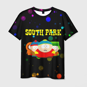 Мужская футболка 3D с принтом South Park. в Екатеринбурге, 100% полиэфир | прямой крой, круглый вырез горловины, длина до линии бедер | south park | американская культура | американский мультсериал | колорадо | пародия | саус парк | саут парк | черный юмор | четыре мальчика | шоу | южный парк