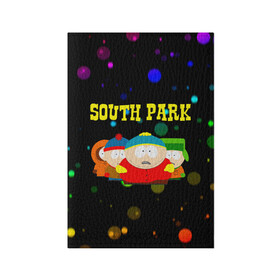 Обложка для паспорта матовая кожа с принтом South Park. в Екатеринбурге, натуральная матовая кожа | размер 19,3 х 13,7 см; прозрачные пластиковые крепления | south park | американская культура | американский мультсериал | колорадо | пародия | саус парк | саут парк | черный юмор | четыре мальчика | шоу | южный парк