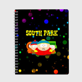 Тетрадь с принтом South Park в Екатеринбурге, 100% бумага | 48 листов, плотность листов — 60 г/м2, плотность картонной обложки — 250 г/м2. Листы скреплены сбоку удобной пружинной спиралью. Уголки страниц и обложки скругленные. Цвет линий — светло-серый
 | south park | американская культура | американский мультсериал | колорадо | пародия | саус парк | саут парк | черный юмор | четыре мальчика | шоу | южный парк