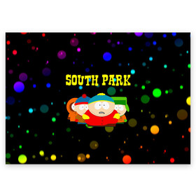 Поздравительная открытка с принтом South Park. в Екатеринбурге, 100% бумага | плотность бумаги 280 г/м2, матовая, на обратной стороне линовка и место для марки
 | south park | американская культура | американский мультсериал | колорадо | пародия | саус парк | саут парк | черный юмор | четыре мальчика | шоу | южный парк