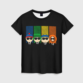 Женская футболка 3D с принтом South Park в Екатеринбурге, 100% полиэфир ( синтетическое хлопкоподобное полотно) | прямой крой, круглый вырез горловины, длина до линии бедер | cartman | kenny | park | south | southpark | картман | кенни | мульт | мультик | парк | персонаж | персонажи | сериал | южный