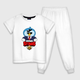 Детская пижама хлопок с принтом BRAWL STARS MR.P в Екатеринбурге, 100% хлопок |  брюки и футболка прямого кроя, без карманов, на брюках мягкая резинка на поясе и по низу штанин
 | 
