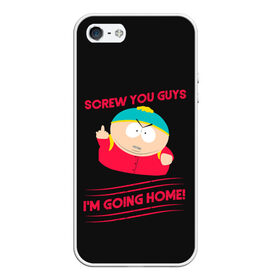 Чехол для iPhone 5/5S матовый с принтом Cartman в Екатеринбурге, Силикон | Область печати: задняя сторона чехла, без боковых панелей | cartman | kenny | park | south | southpark | картман | кенни | мульт | мультик | парк | персонаж | персонажи | сериал | южный