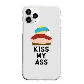 Чехол для iPhone 11 Pro матовый с принтом Kiss My Ass в Екатеринбурге, Силикон |  | cartman | kenny | park | south | southpark | картман | кенни | мульт | мультик | парк | персонаж | персонажи | сериал | южный