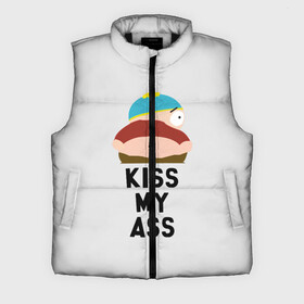Мужской жилет утепленный 3D с принтом Kiss My Ass в Екатеринбурге,  |  | cartman | kenny | park | south | southpark | картман | кенни | мульт | мультик | парк | персонаж | персонажи | сериал | южный