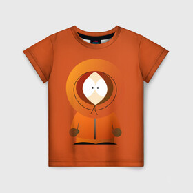Детская футболка 3D с принтом ЮЖНЫЙ ПАРК в Екатеринбурге, 100% гипоаллергенный полиэфир | прямой крой, круглый вырез горловины, длина до линии бедер, чуть спущенное плечо, ткань немного тянется | cartman | kenny | south park | картман | кенни | мультфильмы | саус парк | южный парк