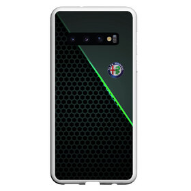 Чехол для Samsung Galaxy S10 с принтом Alfa Romeo в Екатеринбурге, Силикон | Область печати: задняя сторона чехла, без боковых панелей | alfa | alfa romeo | auto | brera | caimano | crosswagon | giulia | kamal | mito | stelvio | авто | автомобиль | ам