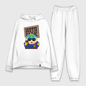 Женский костюм хлопок Oversize с принтом ЮЖНЫЙ ПАРК в Екатеринбурге,  |  | cartman | kenny | south park | картман | кенни | мультфильмы | саус парк | южный парк