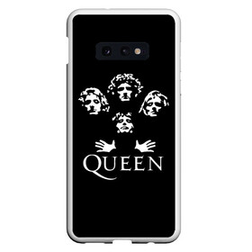 Чехол для Samsung S10E с принтом QUEEN (НА СПИНЕ) в Екатеринбурге, Силикон | Область печати: задняя сторона чехла, без боковых панелей | Тематика изображения на принте: queen | rock | we will rock you | брайан мэи | группа queen | группа квин | джон дикон | квин | королева | король | роджер тейлор | рок | фредди меркьюри