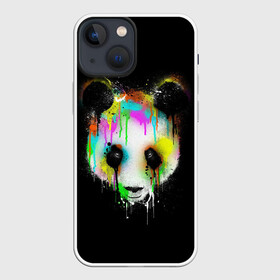 Чехол для iPhone 13 mini с принтом ПАНДА В КРАСКЕ | PANDA IN PAINT в Екатеринбурге,  |  | panda | животные | краска | медведь | милая | няшная | панда | прикольная | смешно | юмор