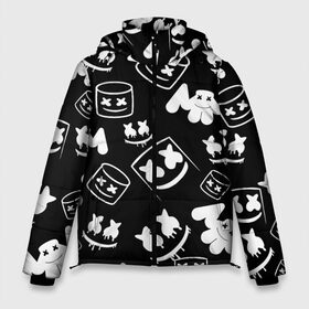 Мужская зимняя куртка 3D с принтом Marshmello ЧБ в Екатеринбурге, верх — 100% полиэстер; подкладка — 100% полиэстер; утеплитель — 100% полиэстер | длина ниже бедра, свободный силуэт Оверсайз. Есть воротник-стойка, отстегивающийся капюшон и ветрозащитная планка. 

Боковые карманы с листочкой на кнопках и внутренний карман на молнии. | Тематика изображения на принте: 2020 | cs | dj | fortnite | game | marshmello | music | neon | pubg | белое | ведро | ди джей | игра | марш | маршмелло | маршмеллоу | музыка | неон | скин | форт | фортнайт | чб | человек | черно