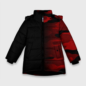 Зимняя куртка для девочек 3D с принтом RED BLACK MILITARY CAMO в Екатеринбурге, ткань верха — 100% полиэстер; подклад — 100% полиэстер, утеплитель — 100% полиэстер. | длина ниже бедра, удлиненная спинка, воротник стойка и отстегивающийся капюшон. Есть боковые карманы с листочкой на кнопках, утяжки по низу изделия и внутренний карман на молнии. 

Предусмотрены светоотражающий принт на спинке, радужный светоотражающий элемент на пуллере молнии и на резинке для утяжки. | abstract | camo | geometry | geometry stripes | military | texture | абстракция | армейские | армия | геометрические полосы | геометрия | камуфляж | красный камуфляж | милитари | текстура