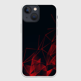 Чехол для iPhone 13 mini с принтом RED STRIPES | КРАСНАЯ ГЕОМЕТРИЯ в Екатеринбурге,  |  | abstraction | geometry | hexagon | neon | paints | stripes | texture | triangle | абстракция | брызги | геометрия | краски | неон | неоновый | соты | текстура