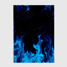 Постер с принтом СИНИЙ ОГОНЬ в Екатеринбурге, 100% бумага
 | бумага, плотность 150 мг. Матовая, но за счет высокого коэффициента гладкости имеет небольшой блеск и дает на свету блики, но в отличии от глянцевой бумаги не покрыта лаком | Тематика изображения на принте: abstraction | blue fire | bones | fire | geometry | hexagon | neon | paints | skull | stripes | texture | triangle | абстракция | брызги | геометрия | краски | неон | неоновый | огонь | соты | текстура | черепа