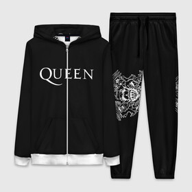 Женский костюм 3D с принтом QUEEN (НА СПИНЕ) в Екатеринбурге,  |  | queen | rock | we will rock you | брайан мэи | группа queen | группа квин | джон дикон | квин | королева | король | роджер тейлор | рок | фредди меркьюри