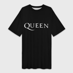 Платье-футболка 3D с принтом QUEEN (НА СПИНЕ) в Екатеринбурге,  |  | Тематика изображения на принте: queen | rock | we will rock you | брайан мэи | группа queen | группа квин | джон дикон | квин | королева | король | роджер тейлор | рок | фредди меркьюри
