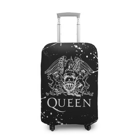 Чехол для чемодана 3D с принтом QUEEN  в Екатеринбурге, 86% полиэфир, 14% спандекс | двустороннее нанесение принта, прорези для ручек и колес | queen | rock | we will rock you | брайан мэи | группа queen | группа квин | джон дикон | квин | королева | король | роджер тейлор | рок | фредди меркьюри
