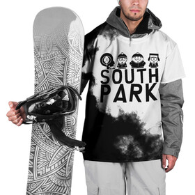 Накидка на куртку 3D с принтом South Park в Екатеринбурге, 100% полиэстер |  | south park | sp | батерс | баттерс | гарисон | енот | кайл  брофловски | картман | кеннет | кенни | маки | макки | маккормик | марш | мистер | мистереон | мультфильм | полотенчик | ренди | саус парк | сауспарк