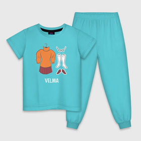 Детская пижама хлопок с принтом Velma в Екатеринбурге, 100% хлопок |  брюки и футболка прямого кроя, без карманов, на брюках мягкая резинка на поясе и по низу штанин
 | scooby doo | vdosadir | velma dinkle | велма динкли | скуби ду | уильям ханна
