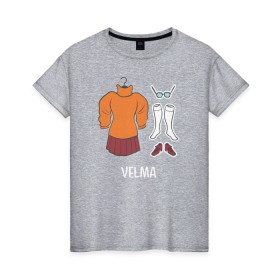 Женская футболка хлопок с принтом Velma в Екатеринбурге, 100% хлопок | прямой крой, круглый вырез горловины, длина до линии бедер, слегка спущенное плечо | scooby doo | vdosadir | velma dinkle | велма динкли | скуби ду | уильям ханна