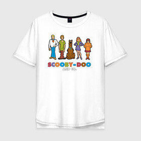 Мужская футболка хлопок Oversize с принтом Scooby-Doo and Co в Екатеринбурге, 100% хлопок | свободный крой, круглый ворот, “спинка” длиннее передней части | fred jones | scooby doo | scrappy doo | shaggy | vdosadir | velma dinkle | велма динкли | дафна блейк | скуберт фон дуенхеймер | скуби ду | уильям ханна | фред джонс | шегги