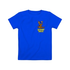 Детская футболка хлопок с принтом Scooby Snacks в Екатеринбурге, 100% хлопок | круглый вырез горловины, полуприлегающий силуэт, длина до линии бедер | scooby doo | vdosadir | пицца | скуберт фон дуенхеймер | скуби ду | уильям ханна