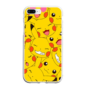 Чехол для iPhone 7Plus/8 Plus матовый с принтом Pikachu в Екатеринбурге, Силикон | Область печати: задняя сторона чехла, без боковых панелей | game | pikachu | аниме | игры | манги | покемон