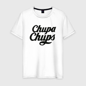 Мужская футболка хлопок с принтом Chupa-Chups Logo в Екатеринбурге, 100% хлопок | прямой крой, круглый вырез горловины, длина до линии бедер, слегка спущенное плечо. | chupa chups | confectus | confetto | бренд | конфета | сладкое | сладость | сосалка | соска | чупа | чупа чупс | чупс