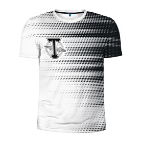 Мужская футболка 3D спортивная с принтом Торпедо в Екатеринбурге, 100% полиэстер с улучшенными характеристиками | приталенный силуэт, круглая горловина, широкие плечи, сужается к линии бедра | Тематика изображения на принте: белое | пфл | рфпл | торпедо | форма | футбол | чёрное
