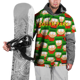Накидка на куртку 3D с принтом SOUTH PARK в Екатеринбурге, 100% полиэстер |  | cartman | kenny | kyle | south park | stan | кайл | картман | кенни | стэн | южный парк