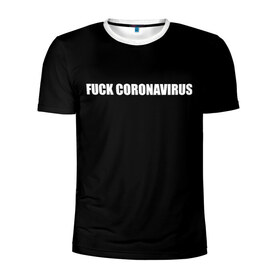 Мужская футболка 3D спортивная с принтом Коронавирус в Екатеринбурге, 100% полиэстер с улучшенными характеристиками | приталенный силуэт, круглая горловина, широкие плечи, сужается к линии бедра | covid 19 | virus | вирус | корона | коронавирус | пандемия | эпидемия