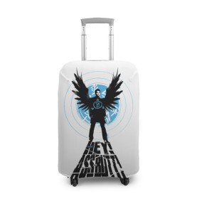 Чехол для чемодана 3D с принтом Castiel - Hey Assbutt рюкзак в Екатеринбурге, 86% полиэфир, 14% спандекс | двустороннее нанесение принта, прорези для ручек и колес | castiel | supernatural | vdzabma | кастиэль | сверхъестественное