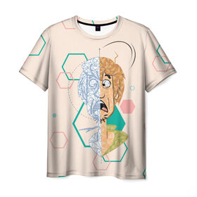 Мужская футболка 3D с принтом Shaggy в Екатеринбурге, 100% полиэфир | прямой крой, круглый вырез горловины, длина до линии бедер | scooby doo | shaggy | vdosadir | скуби ду | уильям ханна | шегги