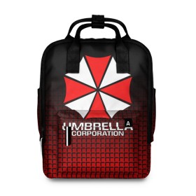 Женский рюкзак 3D с принтом UMBRELLA CORP в Екатеринбурге, 100% полиэстер | лямки с регулируемой длиной, сверху ручки, чтобы рюкзак нести как сумку. Основное отделение закрывается на молнию, как и внешний карман. Внутри два дополнительных кармана, один из которых закрывается на молнию. По бокам два дополнительных кармашка, куда поместится маленькая бутылочка
 | ada wong | biohazard | leon | nemesis | project resistance | raccoon city | re | re3 | resident evil | resident evil 3 | rpd | stars | umbrella | ада вонг | амбрелла | немезис | ужасы